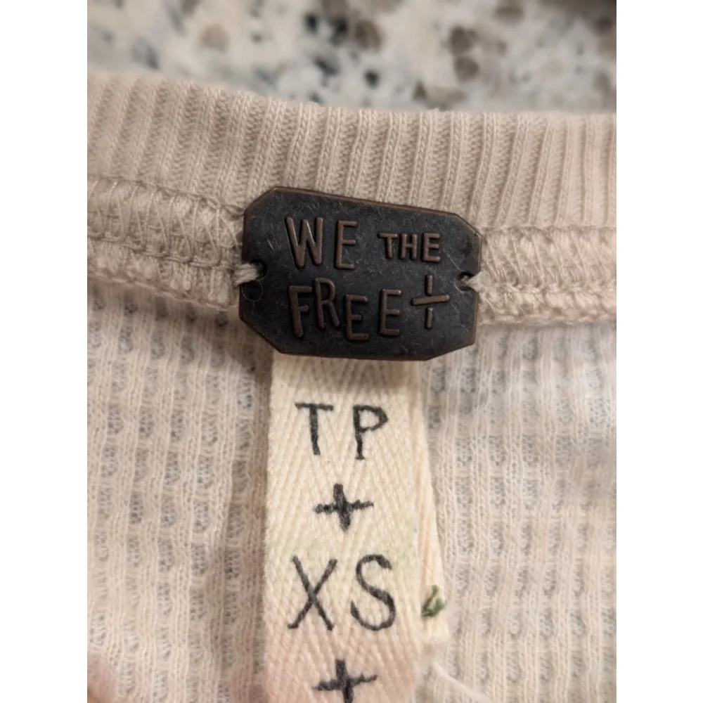 Women's We The Free Beige Long Sleeve Top Size XS - Picture 6 of 8